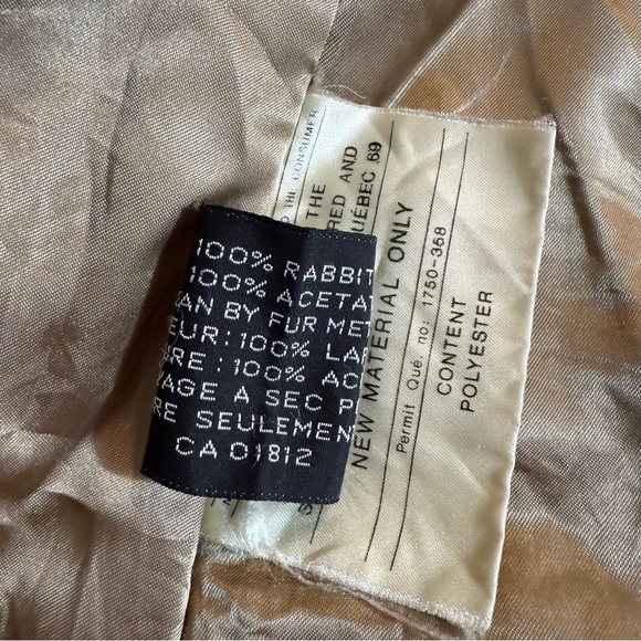 Vintage Rabbit Fur Bomber Jacket size XL - Picture 11 of 13